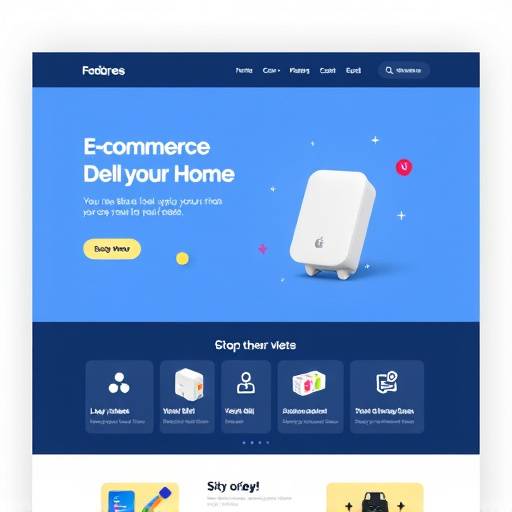 Mockup van een gestroomlijnde e-commerce website