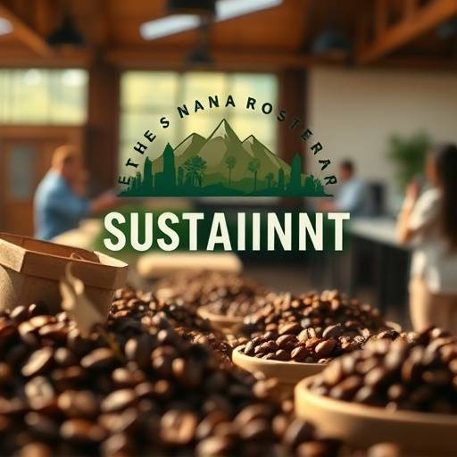 Voorbeeld van een nieuw logo en huisstijl voor een duurzame koffiebranderij.